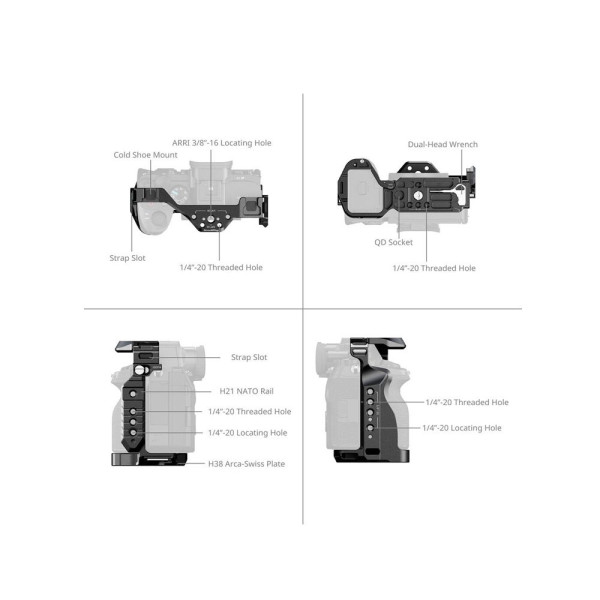 Клітка для камери SmallRig Cage для Sony Alpha 7R V / 7 IV / 7S III / 1 / 7R IV / 7 V