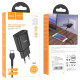 Сетевое зарядное устройство с кабелем HOCO C88A Star round dual port charger set (Type-C) 12W Black