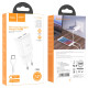Сетевое зарядное устройство с кабелем HOCO C88A Star round dual port charger set (Type-C) 12W White