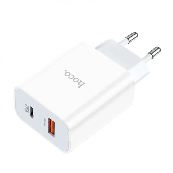 Сетевое зарядное устройство HOCO C97A PD20W+QC3.0 charger White