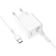 Сетевое зарядное устройство с кабелем HOCO C98A Proton single port QC3.0 charger set(Type-C) White