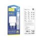 Сетевое зарядное устройство с кабелем HOCO C98A Proton single port QC3.0 charger set(Type-C) White