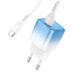 Сетевое зарядное устройство с кабелем HOCO C101A single port PD20W charger set (Type-C to Type-C) Ice Blue