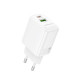 Сетевое зарядное устройство BOROFONE BN29 Fuente PD30W+QC3.0 charger (EU) White