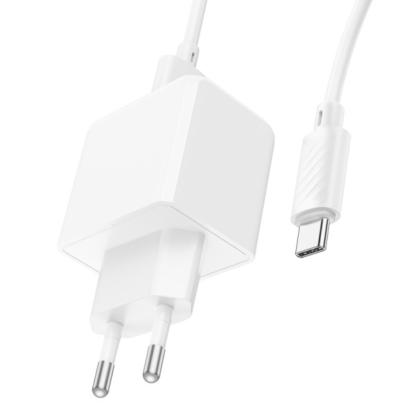 Сетевое зарядное устройство с кабелем HOCO CS11A Ocean single port charger set(Type-C) White