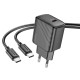 Сетевое зарядное устройство с кабелем HOCO CS22A Value single port PD30W charger set(Type-C to Type-C) Black