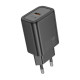 Сетевое зарядное устройство HOCO N62 Gentle single port PD30W charger (EU) Black