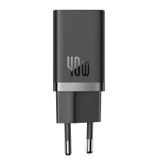 Сетевое зарядное устройство Baseus GaN5 Pro Fast Charger C+C 40W EU Black