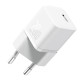 Мережевий зарядний пристрій з кабелем Baseus GaN5 Fast Charger(міні) 1C 20W ЄС Moon White(У комплекті: кабель даних для швидкої зарядки Type-C)