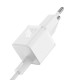 Мережевий зарядний пристрій з кабелем Baseus GaN5 Fast Charger(міні) 1C 20W ЄС Moon White(У комплекті: кабель даних для швидкої зарядки Type-C)