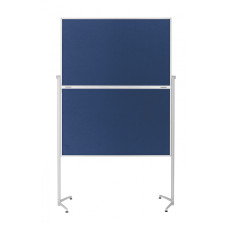 Доска модерационная мобильная складная 1200x1500 синяя Magnetoplan Design-Seminarboard Evolution+ Mobile Folding Felt-Blue (1151303)