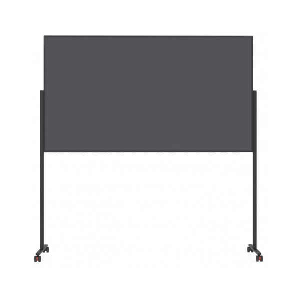 Доска модерационная мобильная 1000x1800 серая, каркас черный Magnetoplan Design-Seminarboard VarioPin Mobile Felt-Gray BlackEdition (1181201)