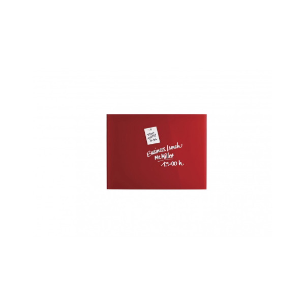 Скляна дошка магнітно-маркерна 800x600 червона Magnetoplan Glassboard-Red (13403006)