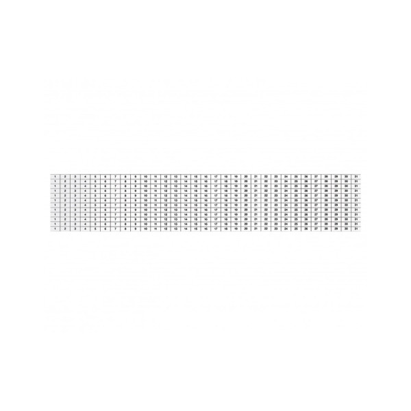 Магнітні календарні стрічки для річного планувальника 12365S Magnetoplan Calendar Strips Set (17311S)