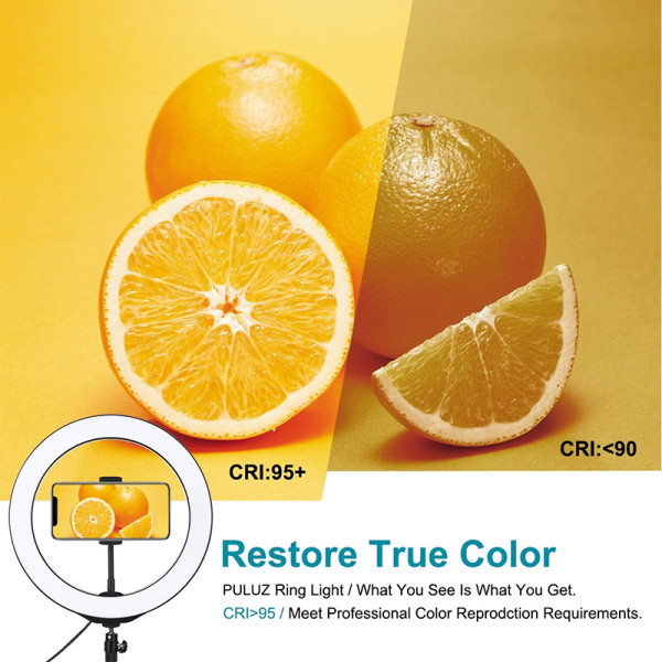 Кольцевая USB LED лампа Puluz PKT3053B 10" + штатив 1.1 м