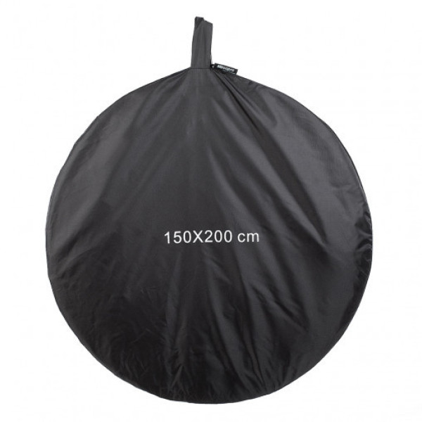 Фон складной в пружинной рамке 2в1 MyGear RE-2010 150x200 см (черный, белый)
