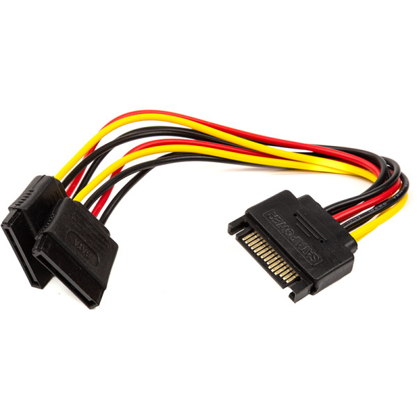 Кабель PowerPlant SATA - 2xSATA 0.15 м