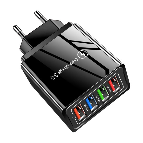 Зарядний пристрій 4x USB 18Вт 3.1А Quick Charge 3.0 AC Prof HC376B
