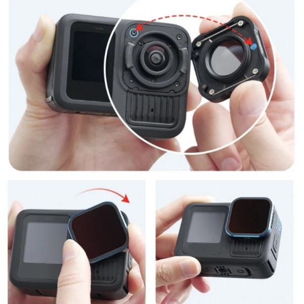 Фільтр GoPro 13 CPL поляризаційний фіксатор водонепроникний aMagisn AP13-D