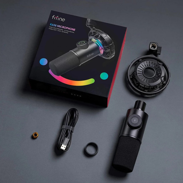 Микрофон студийный динамический USB Fifine K658