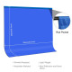 Фон студійний тканинний Puluz PU5207L blue Chroma Key 2х2м