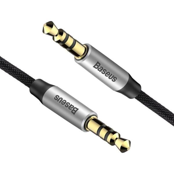 Аудіо-кабель Baseus Yiven Audio Cable M30 1,5 м Сріблясто-чорний