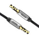 Аудіо-кабель Baseus Yiven Audio Cable M30 1,5 м Сріблясто-чорний