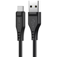 Кабель ACEFAST C3-04 USB до Type-C 3 А, 1,2 м, TPE, TPE-конектори, чорний