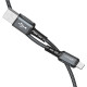 Кабель ACEFAST C1-02 USB to iP 2.4A, 1.2m, nylon, aluminum connectors, Gray