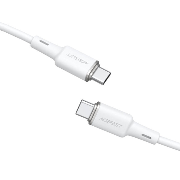 Кабель ACEFAST C2-03 Type-C на Type-C 3 А, 60 Вт, 1,2 м, силіконовий, з цинковими роз'ємами, білий