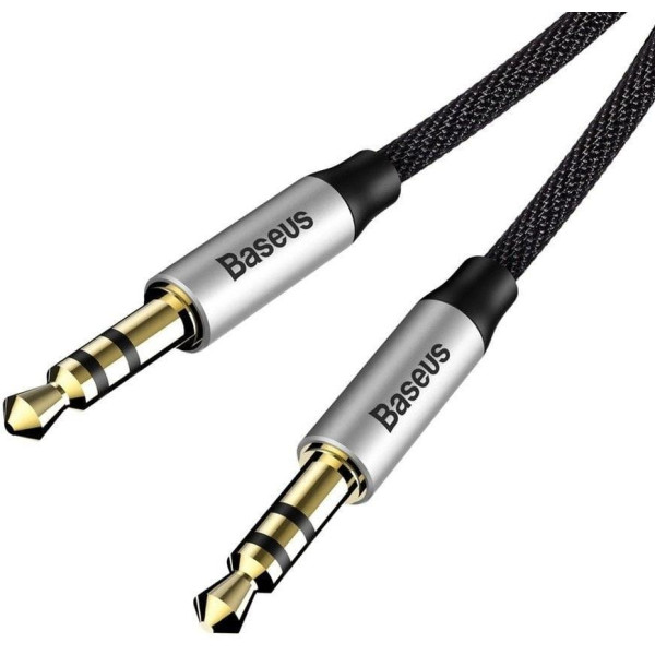 Аудіо-кабель Baseus Yiven Audio Cable M30 1,5 м Сріблясто-чорний