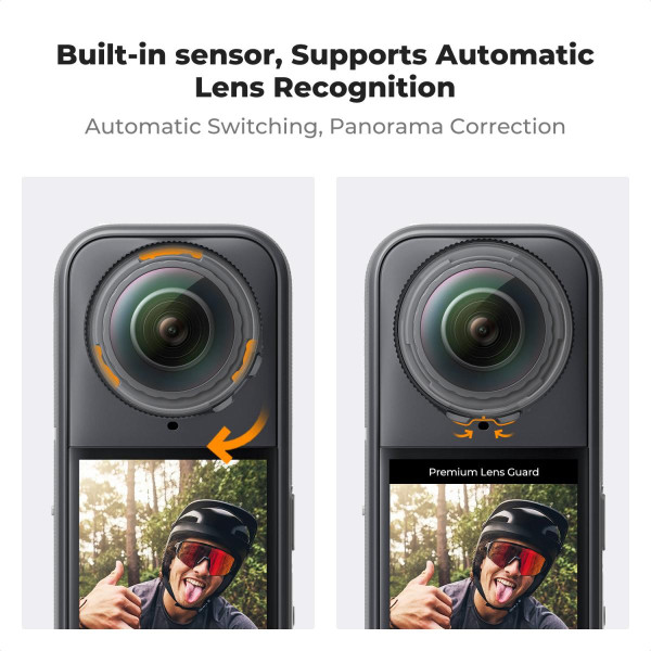 Захисні накладки на об’єктив K&F Concept для Insta360 X5 із загартованого оптичного скла з багатошаровим покриттям (KF31.185)