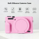 Силіконовий захисний чохол K&F Concept для Canon G7 X Mark III — із захисним склом для екрана, протиударний, рожевий (KF31.229)