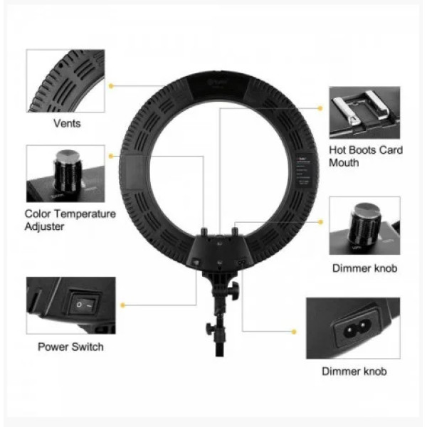 Комплект кільцевого LED світла Tolifo R-48B Lite (without batteries)