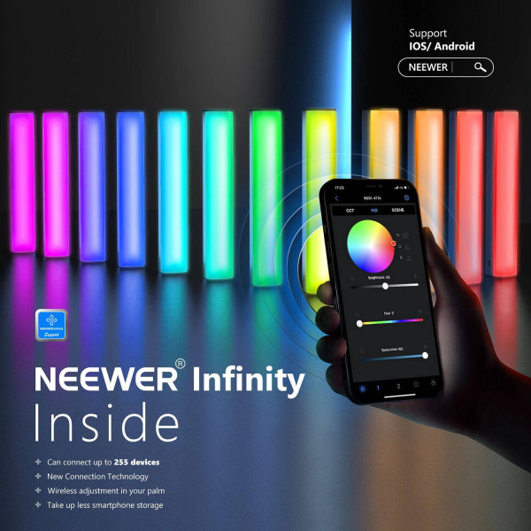 Світлодіодний RGB LED жезл NEEWER BASICS RGB1 для фото та відеозйомки RGB1 RGB HANDHELD LED VIDEO 10 Вт