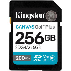 Карта памяти SDXC (UHS-1 U3) Kingston Canvas Go! Plus 256Gb class 10 A2 V30 (R200MB/s, W160MB/s)