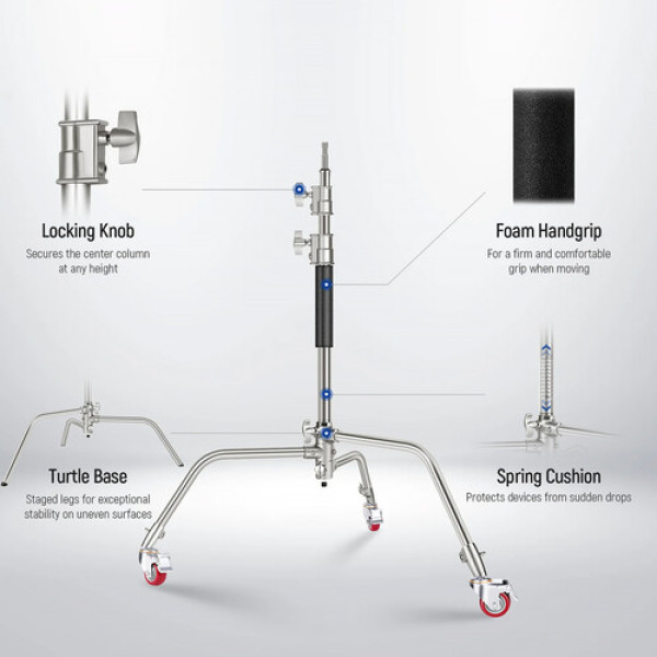 С-стенд Neewer SC186W 186 см из нержавеющей стали на колесах Heavy Duty (SC186W)