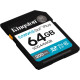 Карта памяти SDXC (UHS-1 U3) Kingston Canvas Go! Plus 64Gb class 10 A2 V30 (R200MB/s)