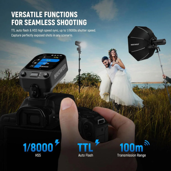 Беспроводной TTL синхронизатор NEEWER QZ-C с сенсорным экраном для Canon