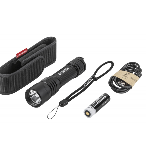 Тактичний ліхтар Mactronic Black Eye 1100 (1100 лм) USB-заряджається (THH0043)