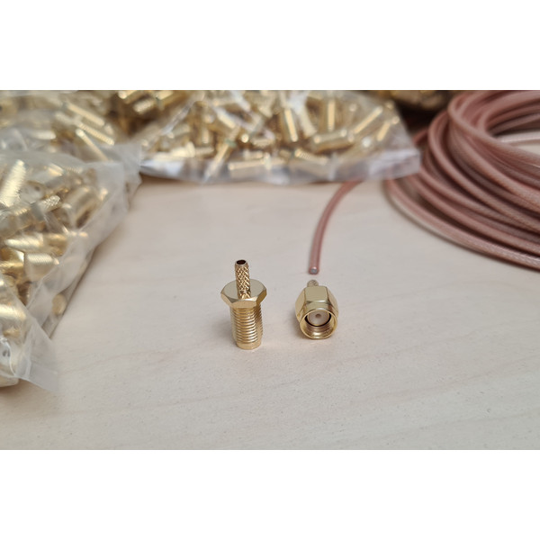 50 шт - Разъем для радиооборудования (RP-SMA F на кабель RG178/RG316)