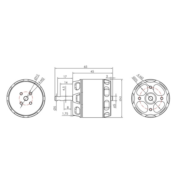 Мотор KAVAN PRO 4345 KV880 4S для самолетов