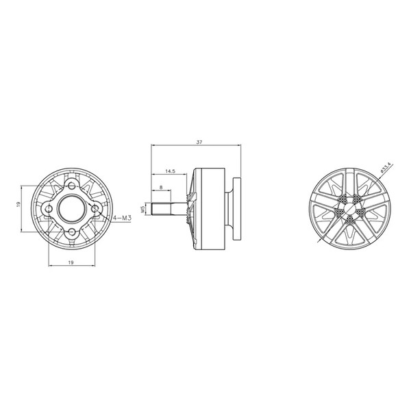 Мотор T-Motor V2808 1950KV для мультикоптеров