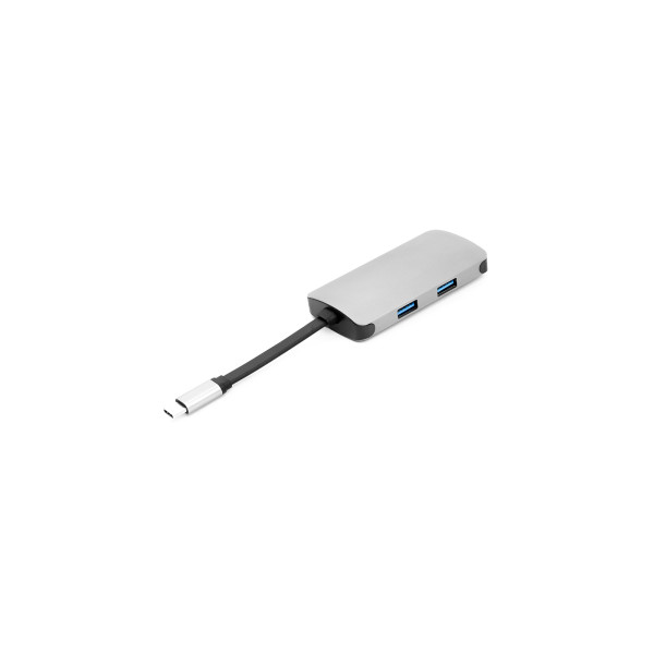 Концентратор PowerPlant Type-C - HDMI 4K, USB 3.0, USB Type-C, RJ45 (CA911691)