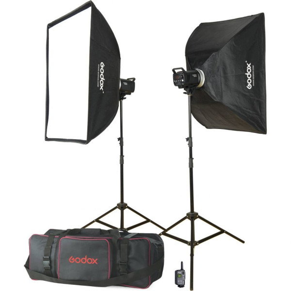 Набір студійний GODOX MS300-F (MS300-2, софт.60х90-2, стійка-2, радіо, сумка)