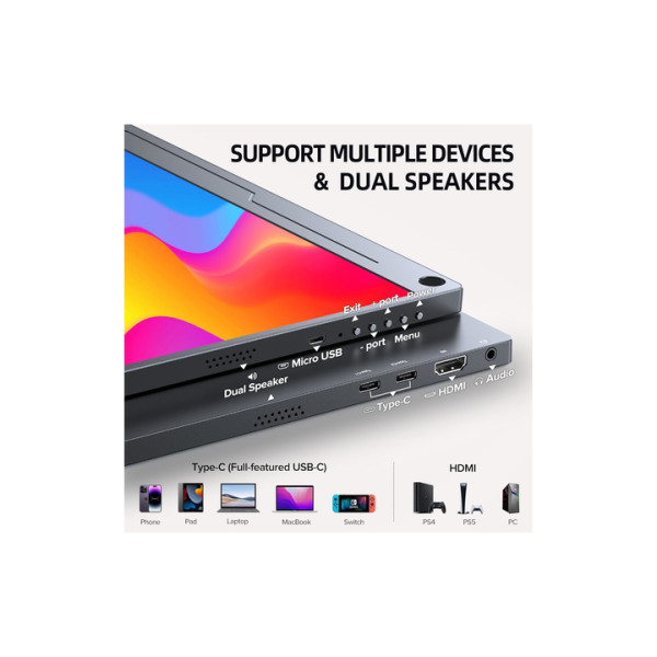 Дисплей портативний UPERFECT 18.5" 1080P IPS HDR Type-C