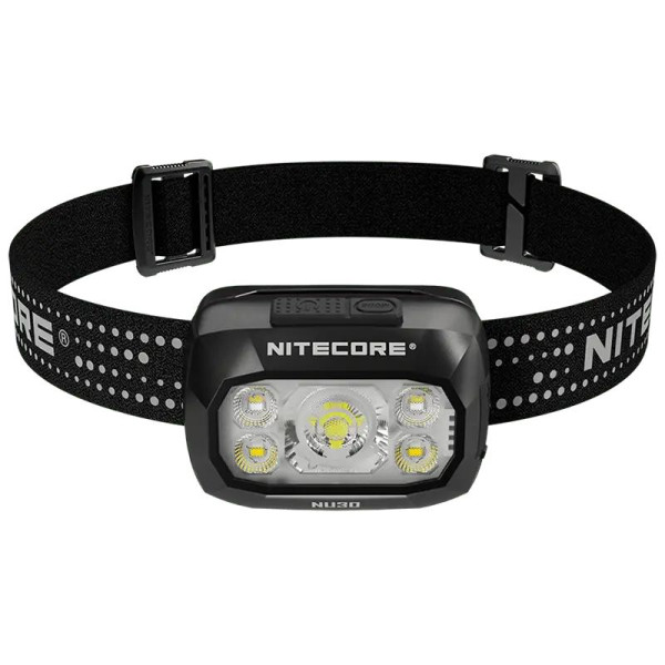 Налобный фонарь Nitecore NU30 2024 (500 люмен, 3 режима, IP68, USB-C), черный