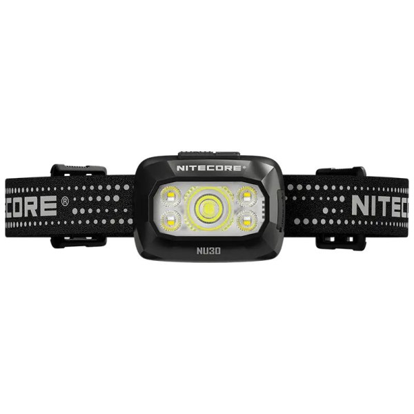 Налобный фонарь Nitecore NU30 2024 (500 люмен, 3 режима, IP68, USB-C), черный