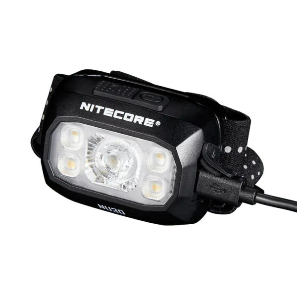 Налобный фонарь Nitecore NU30 2024 (500 люмен, 3 режима, IP68, USB-C), черный