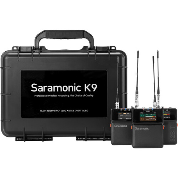Беспроводная аудиосистема Saramonic K9 с UHF-передачей и OLED-дисплеем